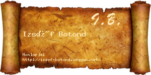 Izsóf Botond névjegykártya