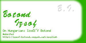 botond izsof business card